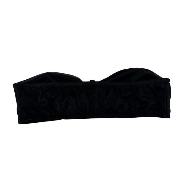 Victorias Secret Very Sexy Strapless Bandeau Bra Black Satin Wireless Size Large - Picture 2 of 9
